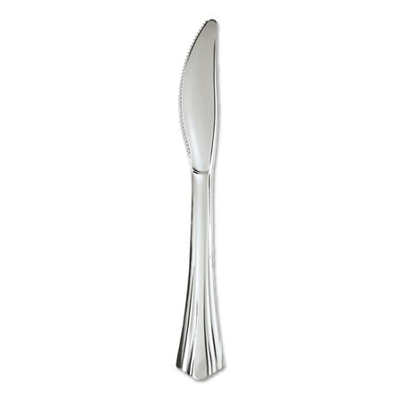 WNA Heavyweight Plastic Knives, Silver, 7 1/2", Reflections Design, PK600 WNA 630155